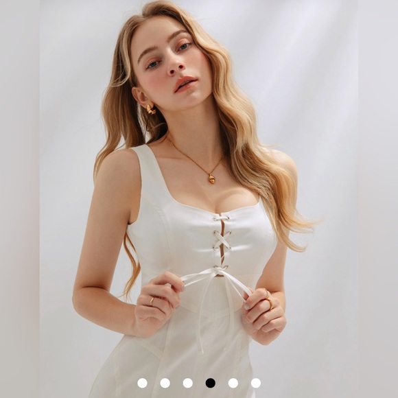 NEW! AIR SPACE Corset Tie Mini Dress - Picture 3 of 6